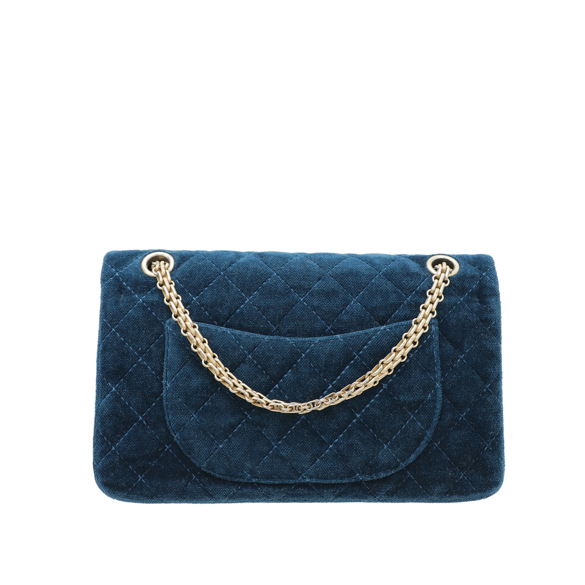 Chanel Blue Velvet Reissue Double Flap Bag