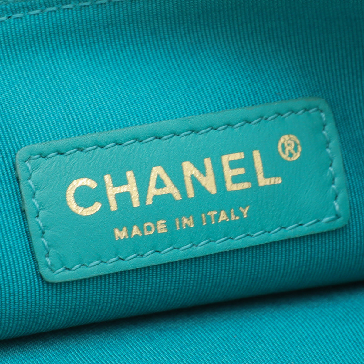 Chanel Green Vinyl CC Logo Beach Tote Bag