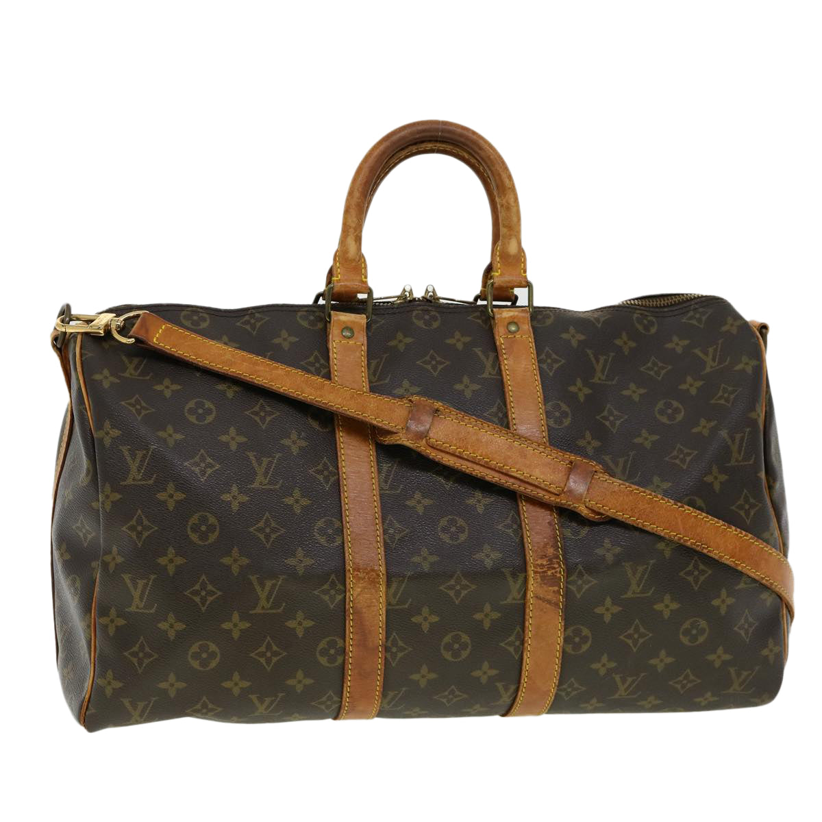 LOUIS VUITTON Monogram Keepall Bandouliere 45 Boston Bag M41418 LV cl144