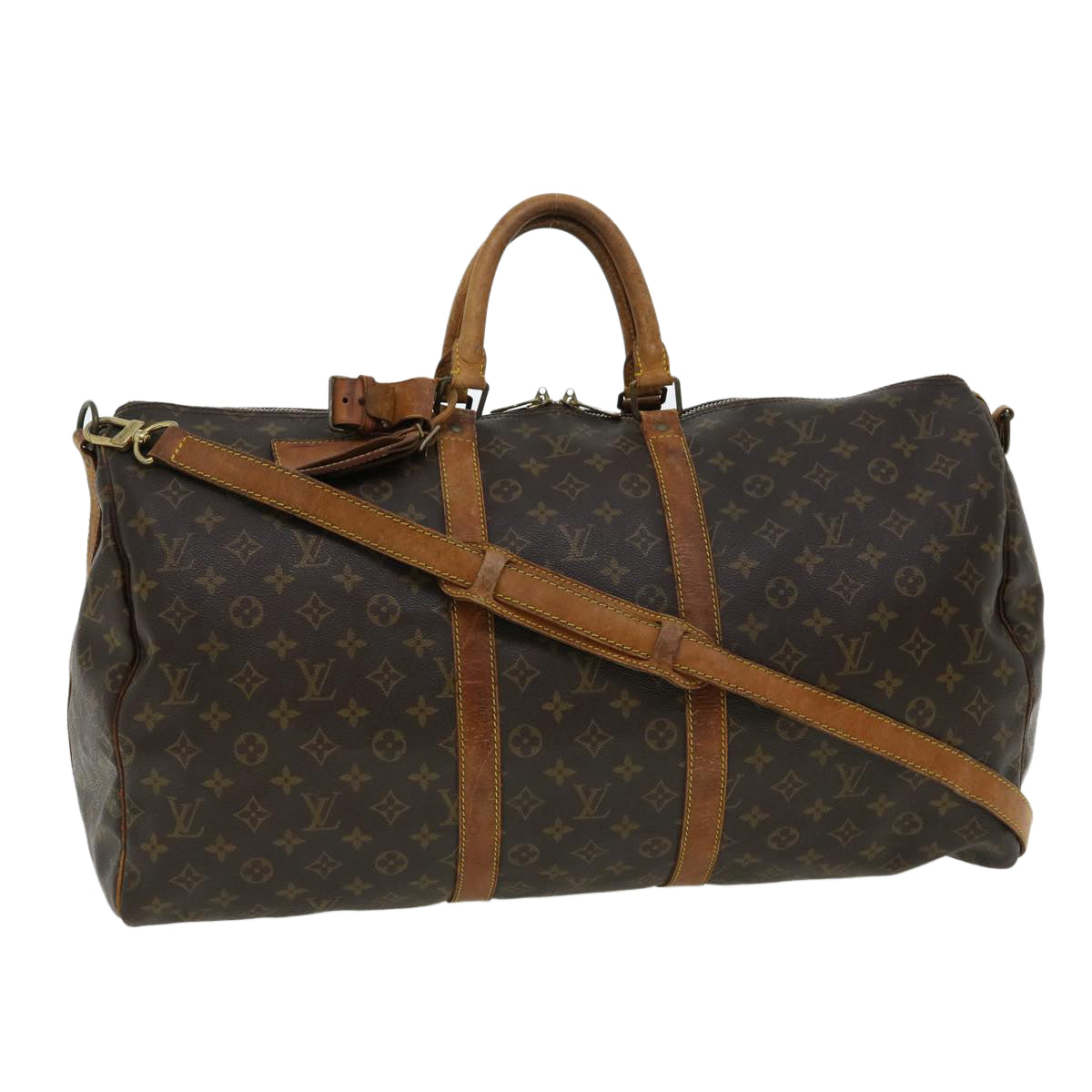 LOUIS VUITTON Monogram Keepall Bandouliere 55 Boston Bag M41414 LV cl151
