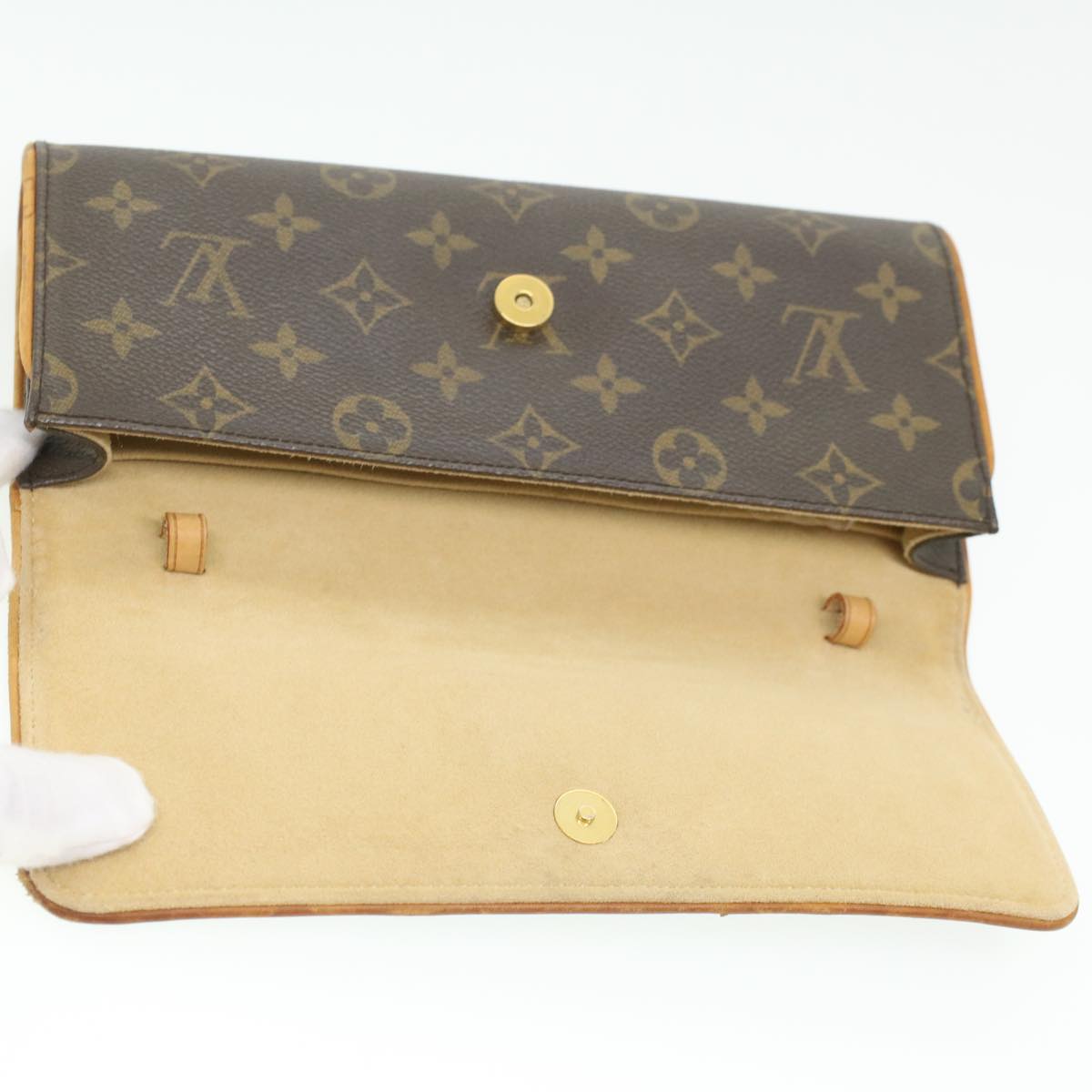 LOUIS VUITTON Monogram Pochette Twin GM Shoulder Bag M51852 LV cl283