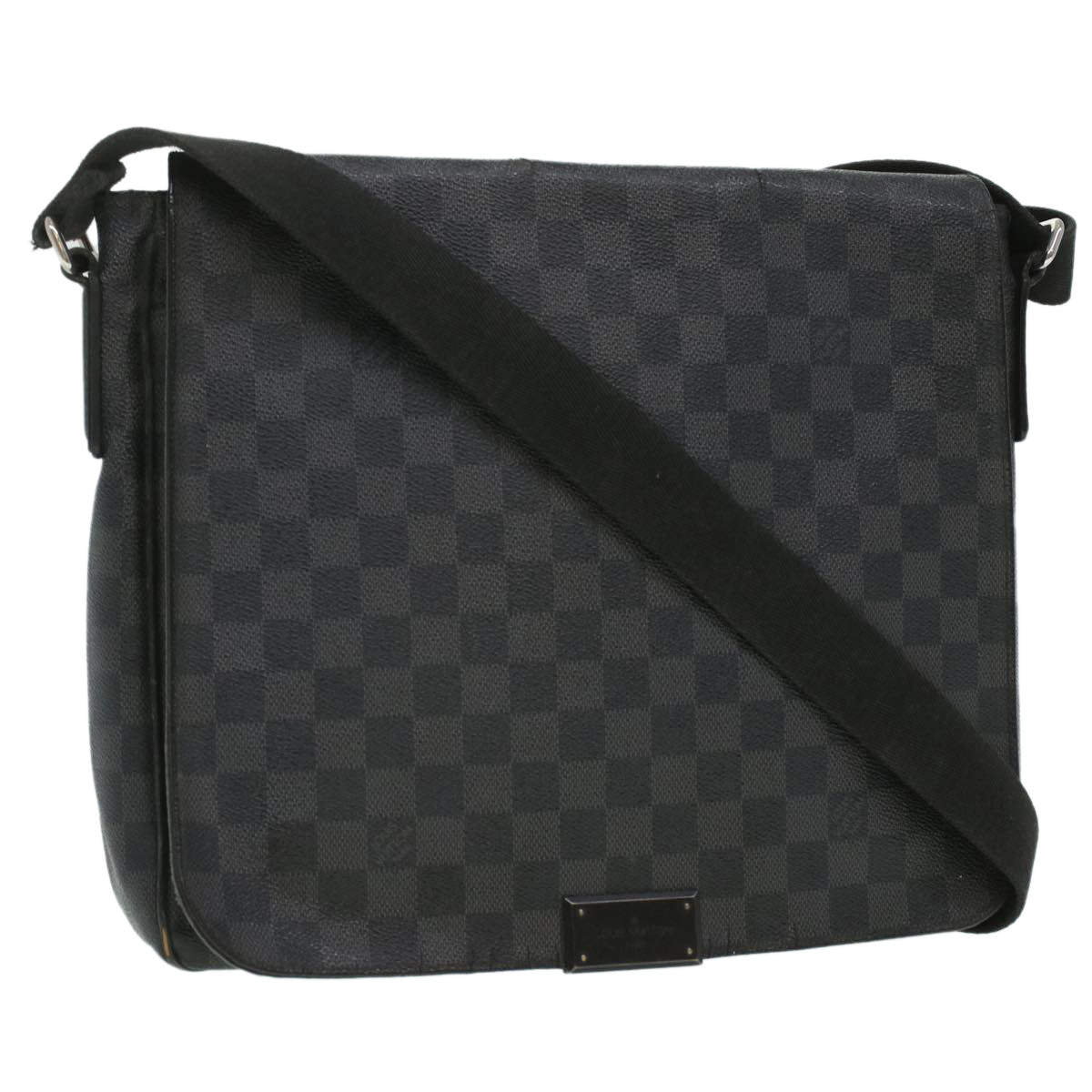 LOUIS VUITTON Damier Graphite District MM Shoulder Bag N41272 LV cl386