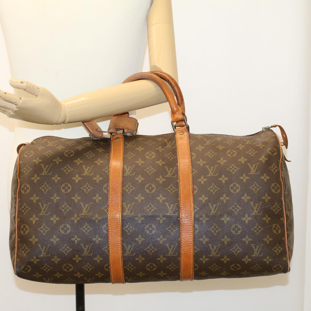 LOUIS VUITTON Monogram Keepall 50 Boston Bag Vintage M41426 LV cl614