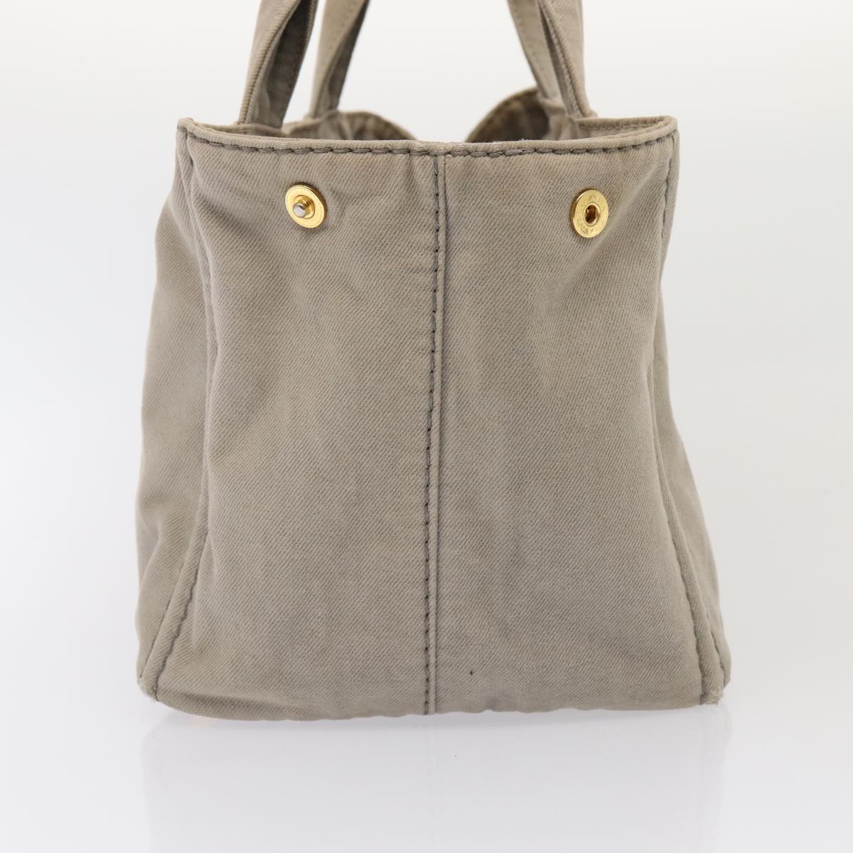 Luxury Prada Canapa MM Hand Bag Canvas Gray  cl844