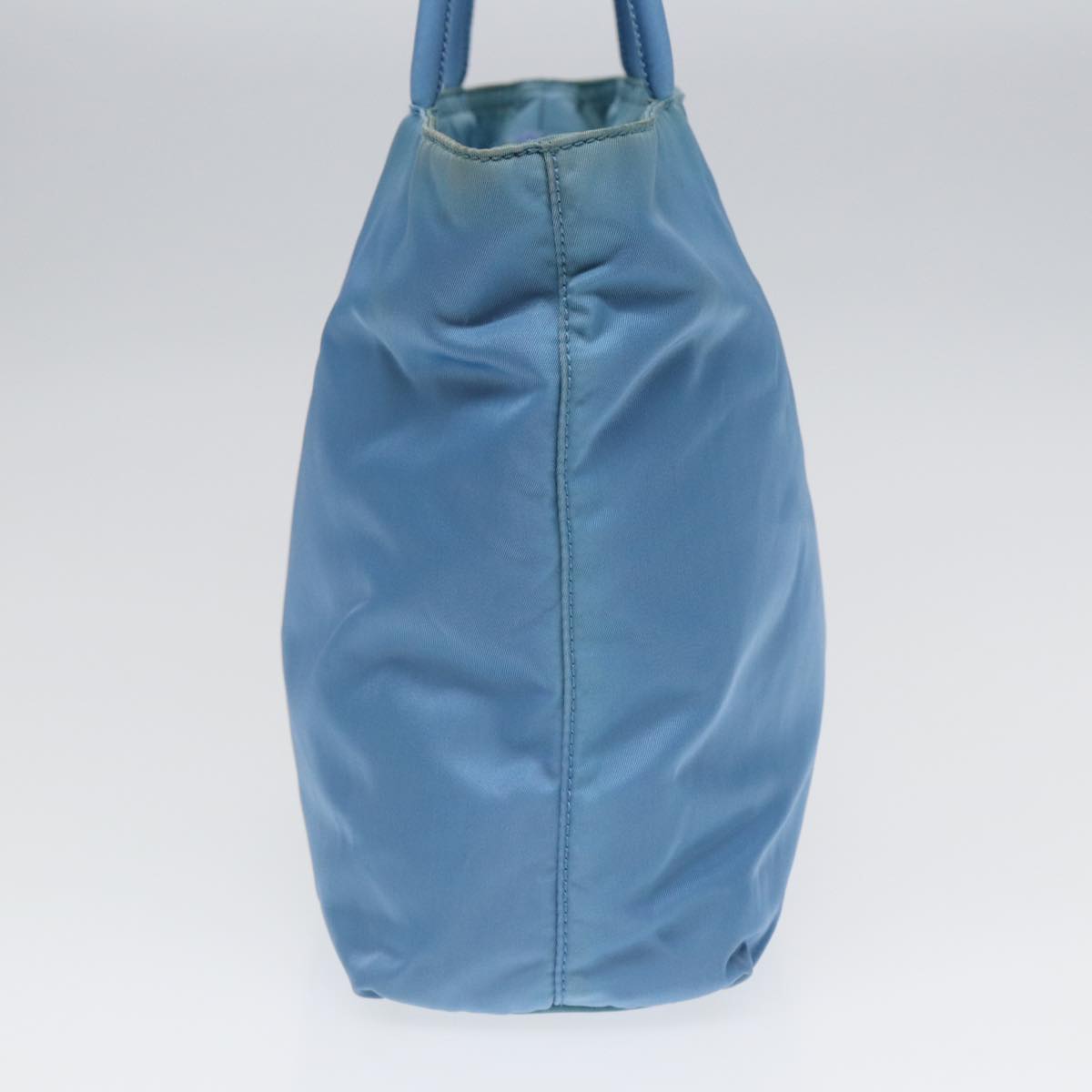 Luxury Prada Hand Bag Nylon Blue Silver  cl856