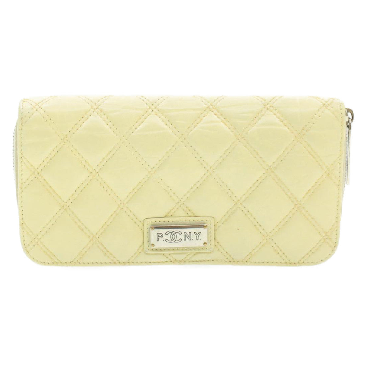 Luxury Chanel Matelasse Zippy Long Wallet Beige CC  cr619