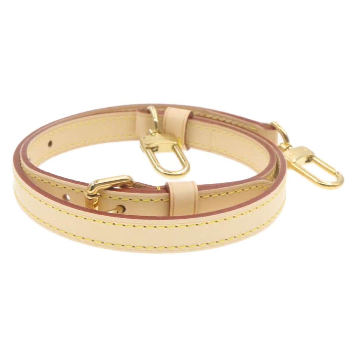 LOUIS VUITTON Adjustable Leather Shoulder Strap 78-33.9 Leather Beige cr701