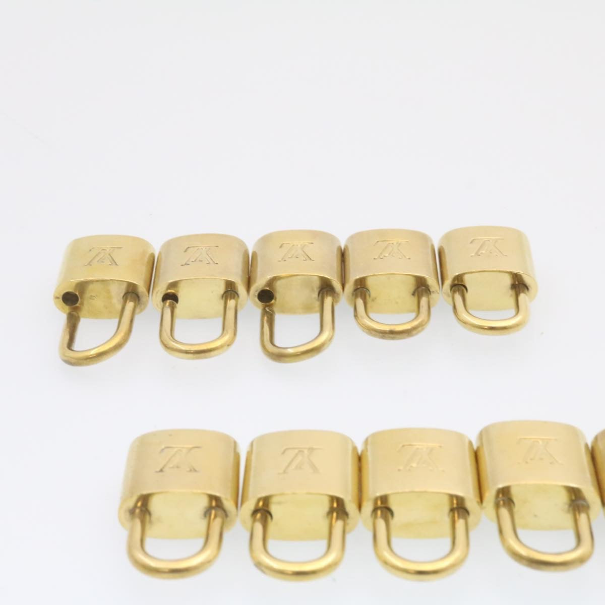 LOUIS VUITTON Padlock 10set Gold Tone LV cr875