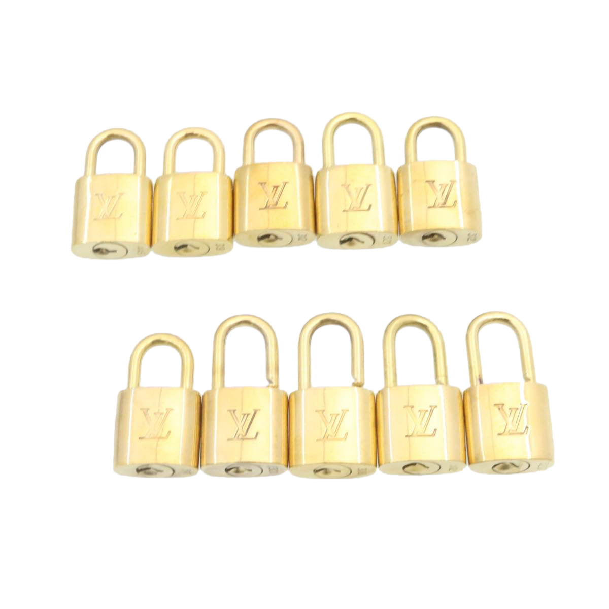 LOUIS VUITTON Padlock 10set Gold Tone LV cr876