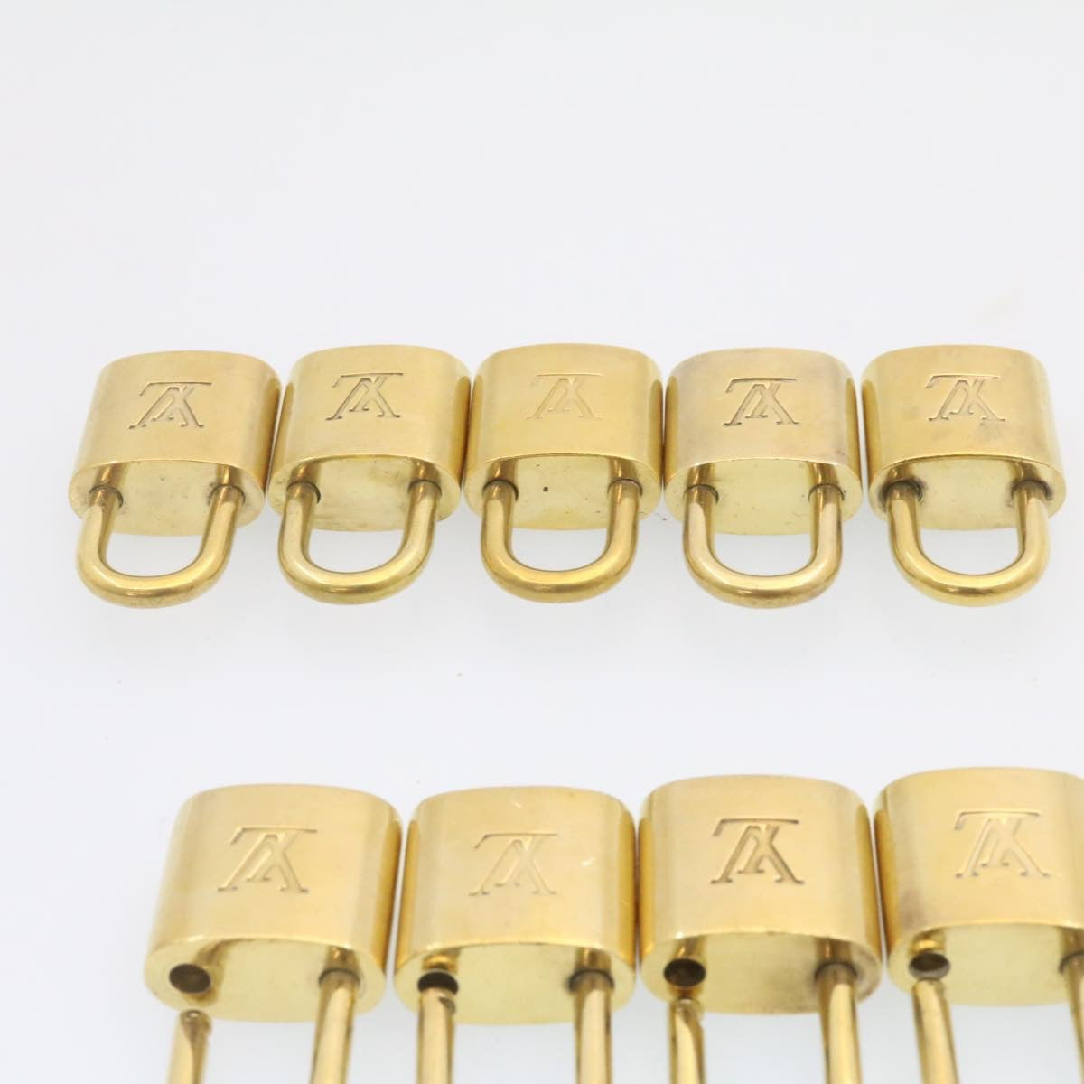 LOUIS VUITTON Padlock 10set Gold Tone LV cr877