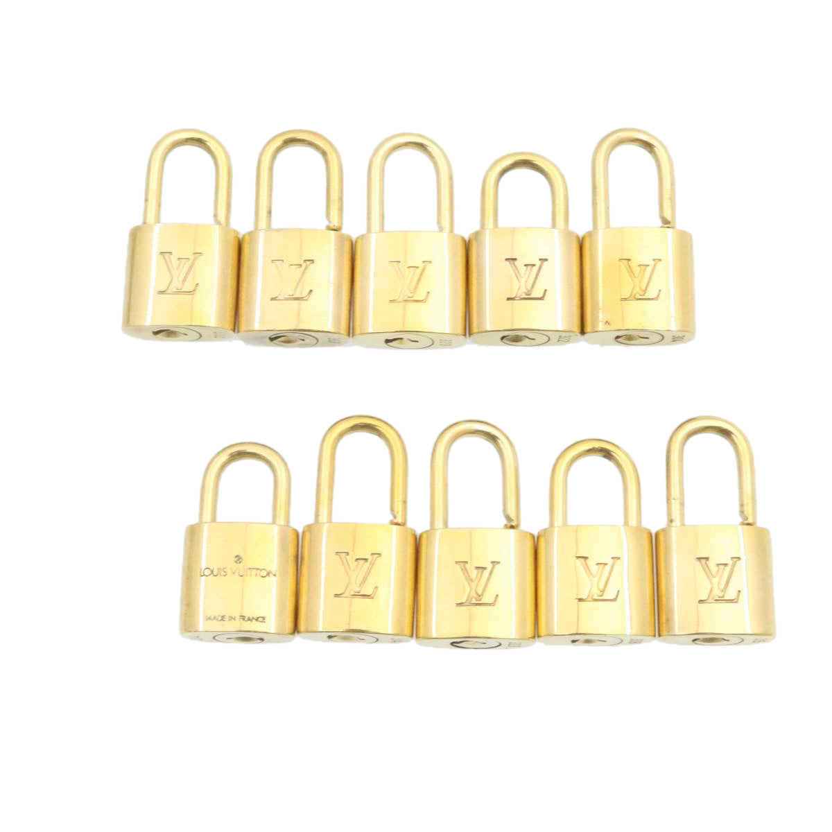 LOUIS VUITTON Padlock 10set Gold Tone LV cr878
