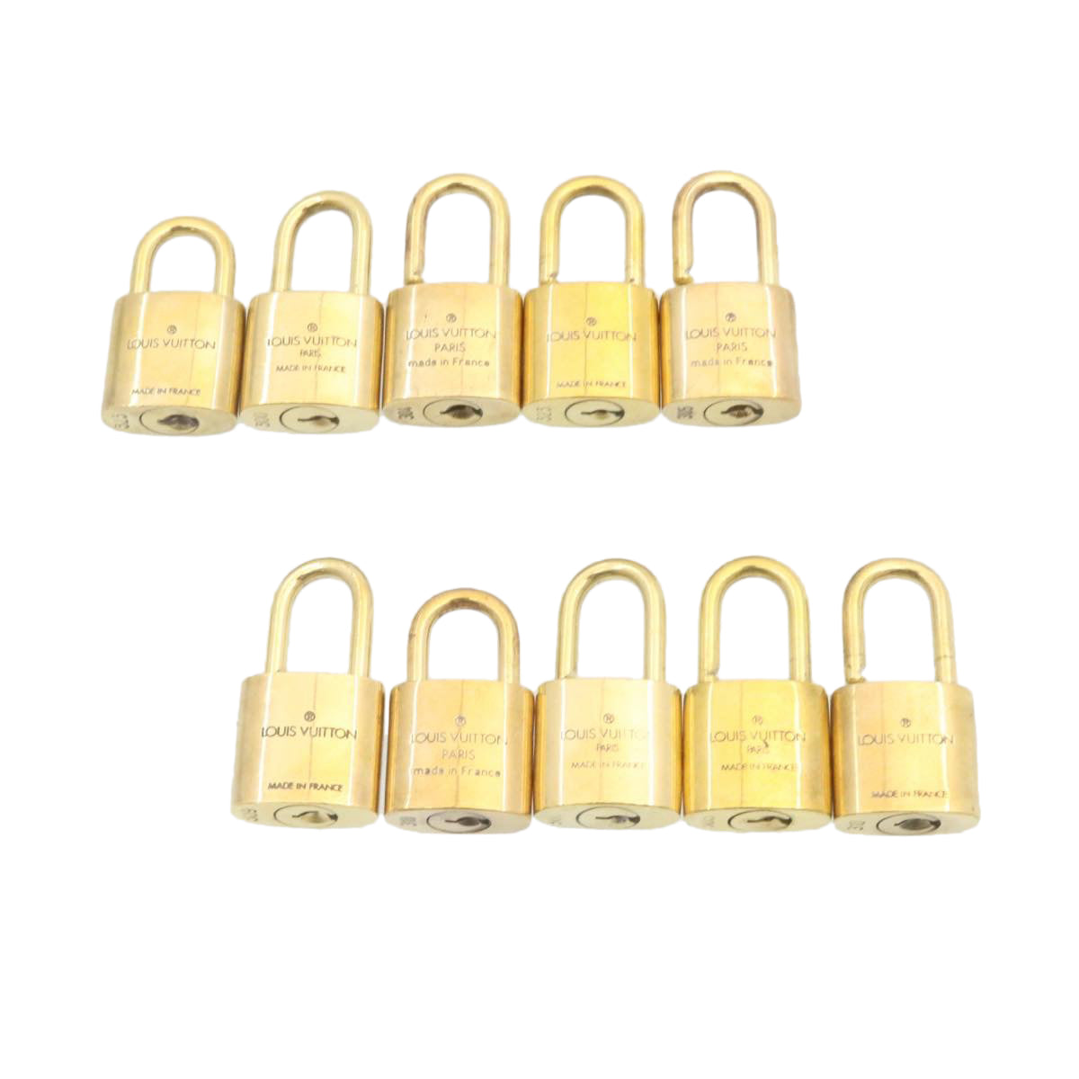 LOUIS VUITTON Padlock 10set Gold Tone LV cr879