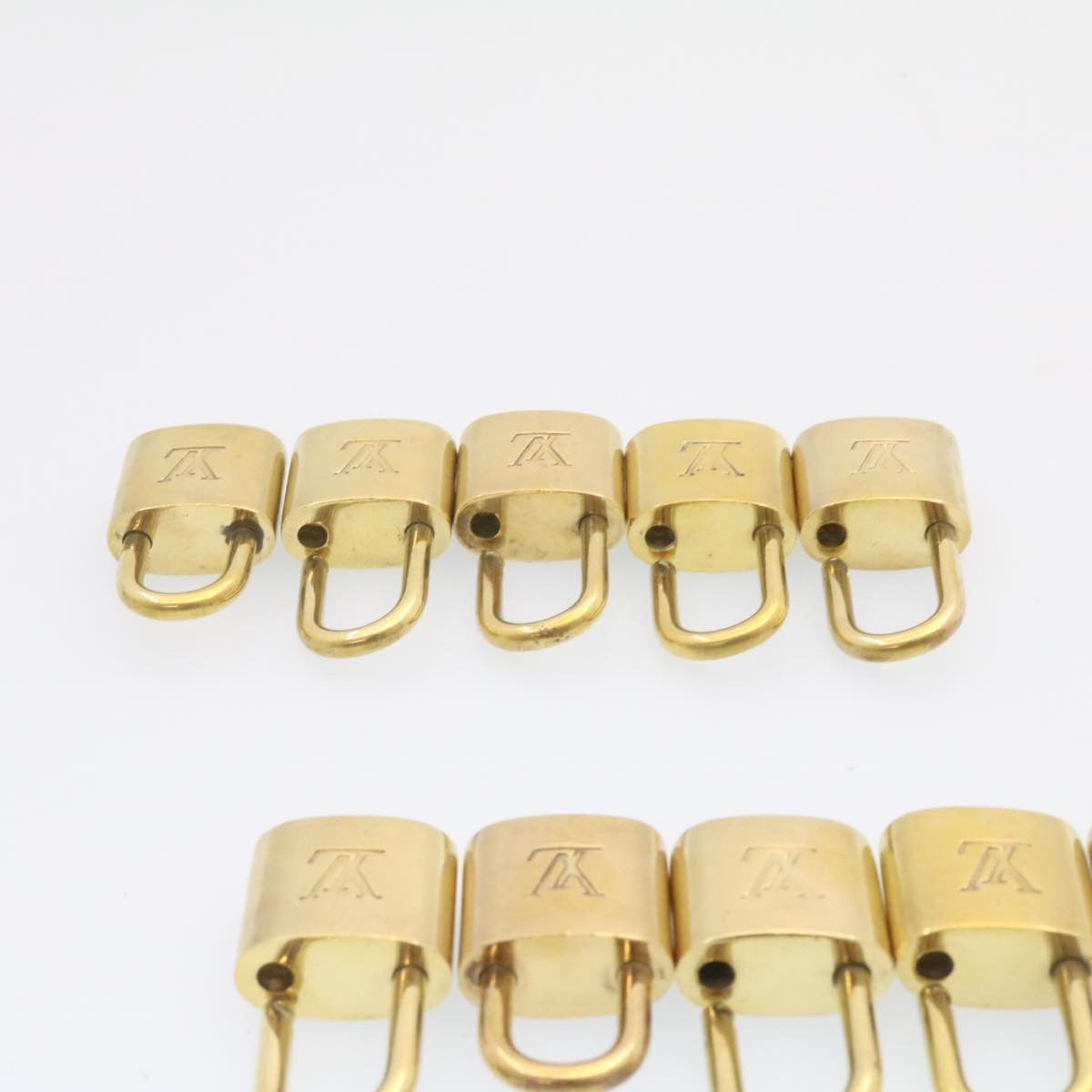 LOUIS VUITTON Padlock 10set Gold Tone LV cr879