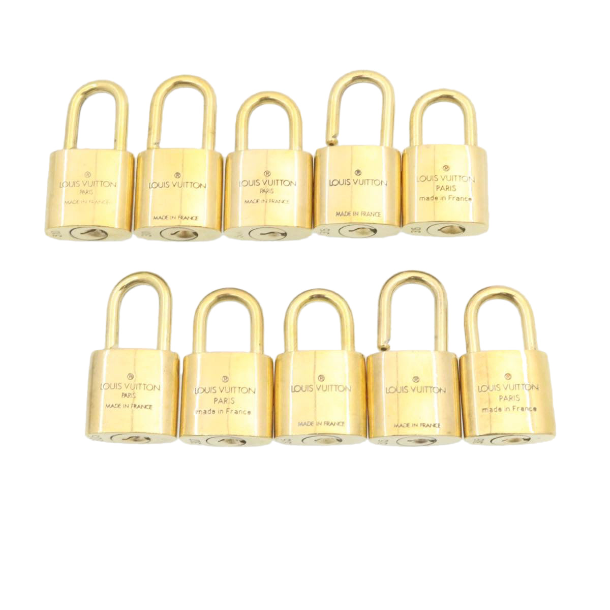 LOUIS VUITTON Padlock 10set Gold Tone LV cr881