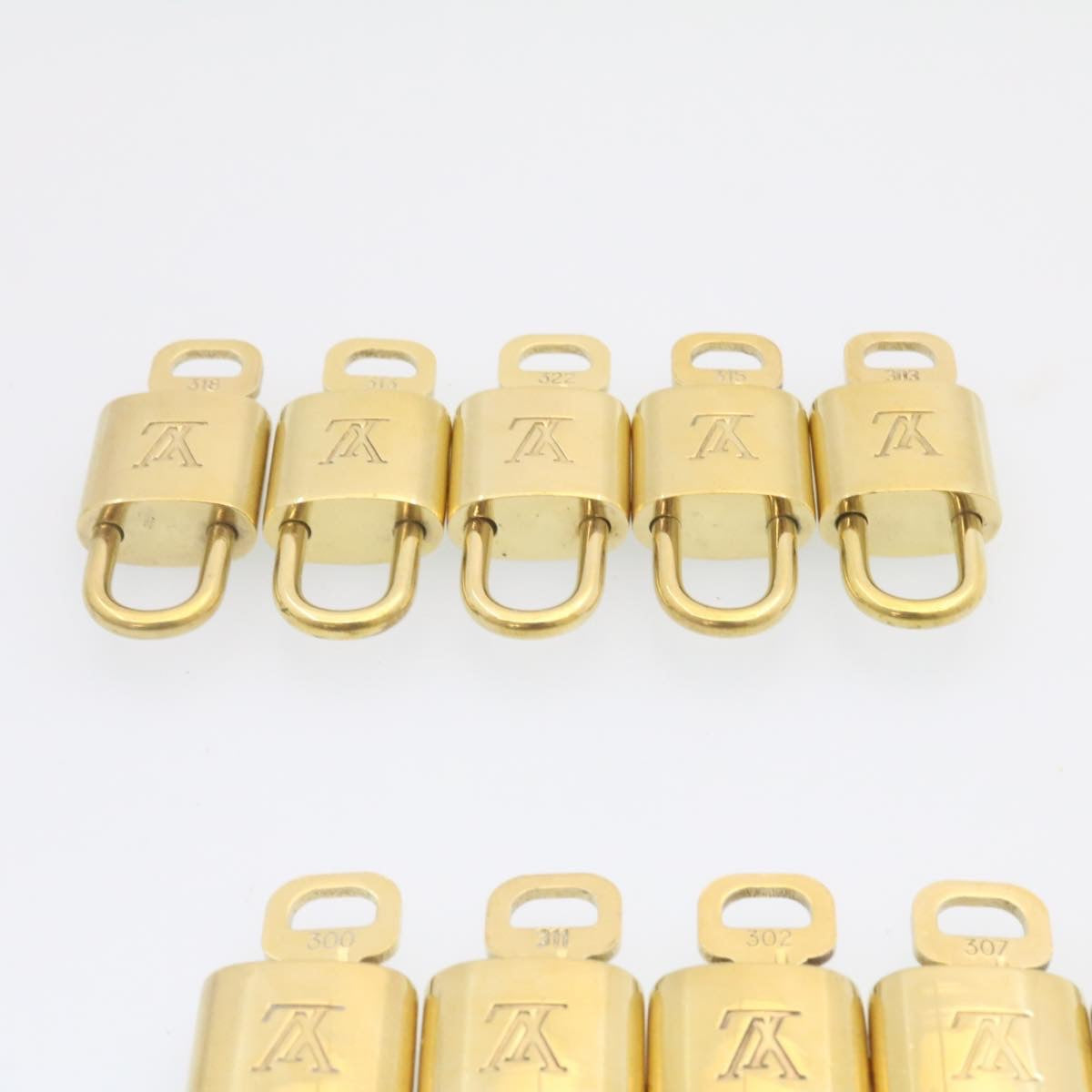 LOUIS VUITTON Padlock 10set Gold Tone LV cr882