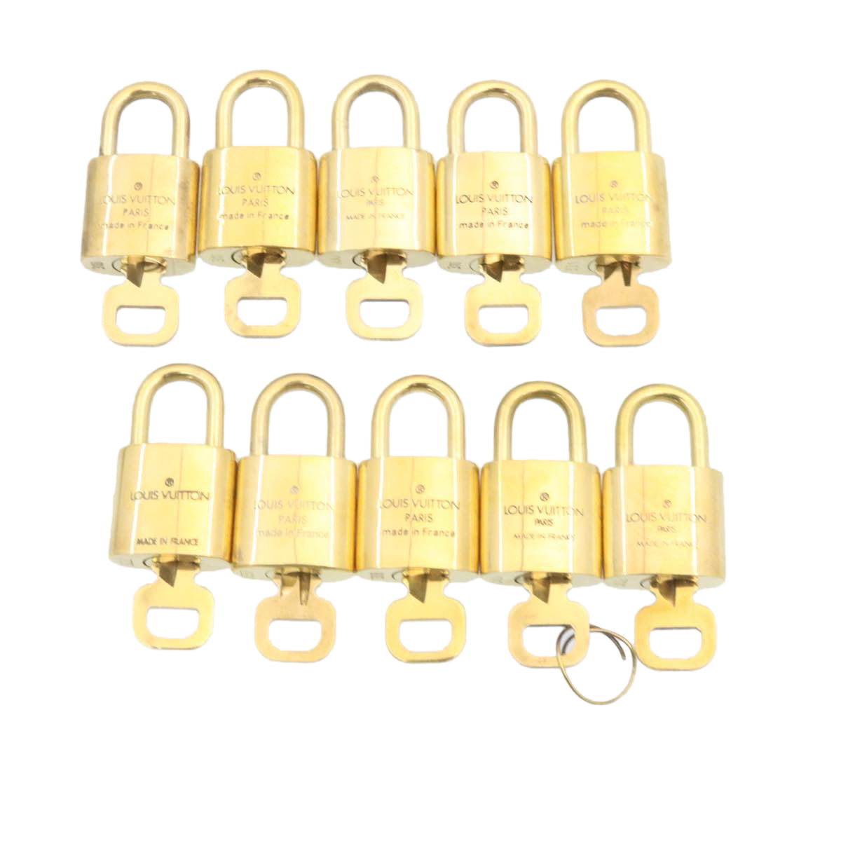 LOUIS VUITTON Padlock 10set Gold Tone LV cr886