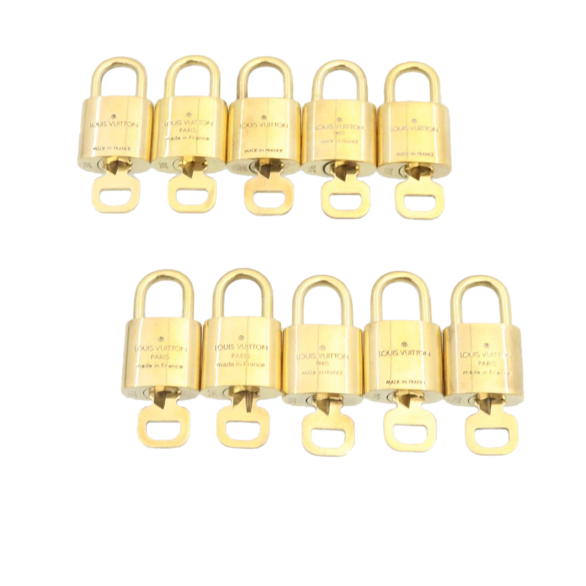 LOUIS VUITTON Padlock 10set Gold Tone LV cr887