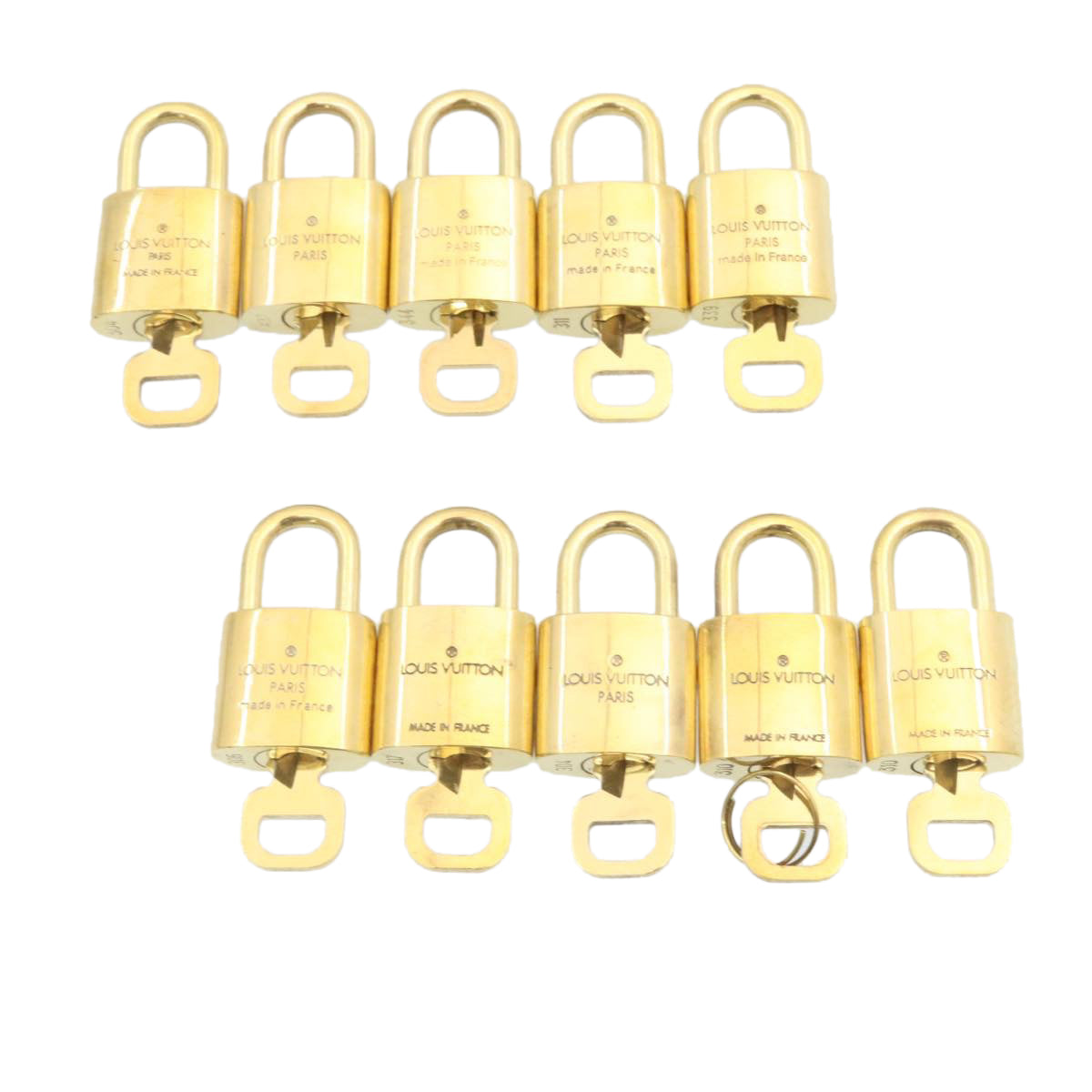 LOUIS VUITTON Padlock 10set Gold Tone LV cr888