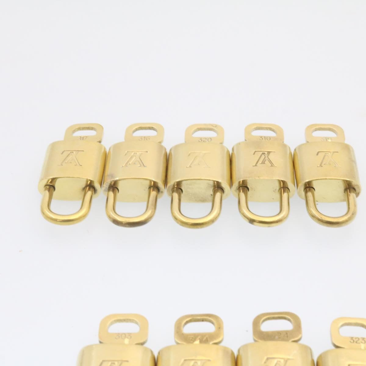 LOUIS VUITTON Padlock 10set Gold Tone LV cr889