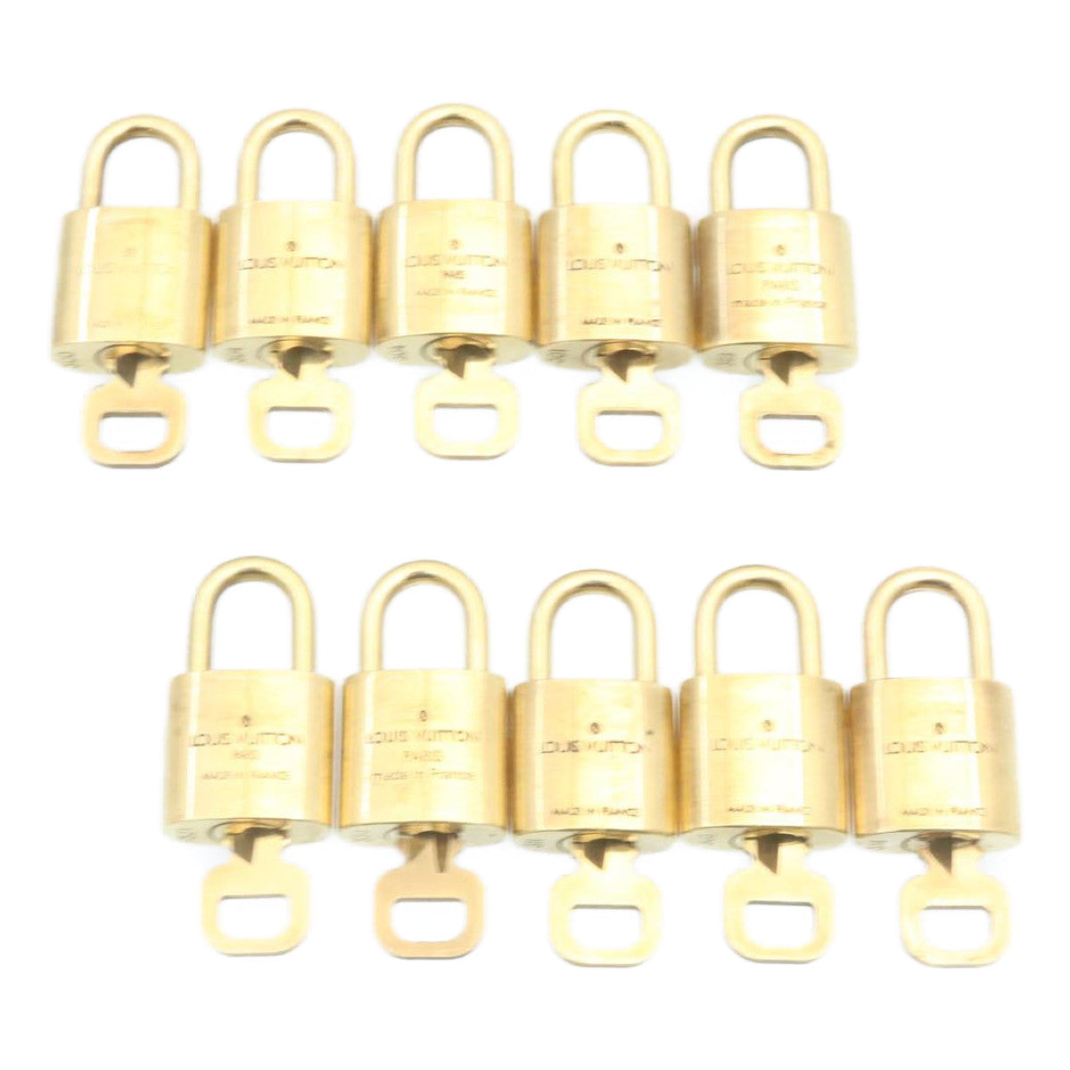 LOUIS VUITTON Padlock 10set Gold Tone LV cr910