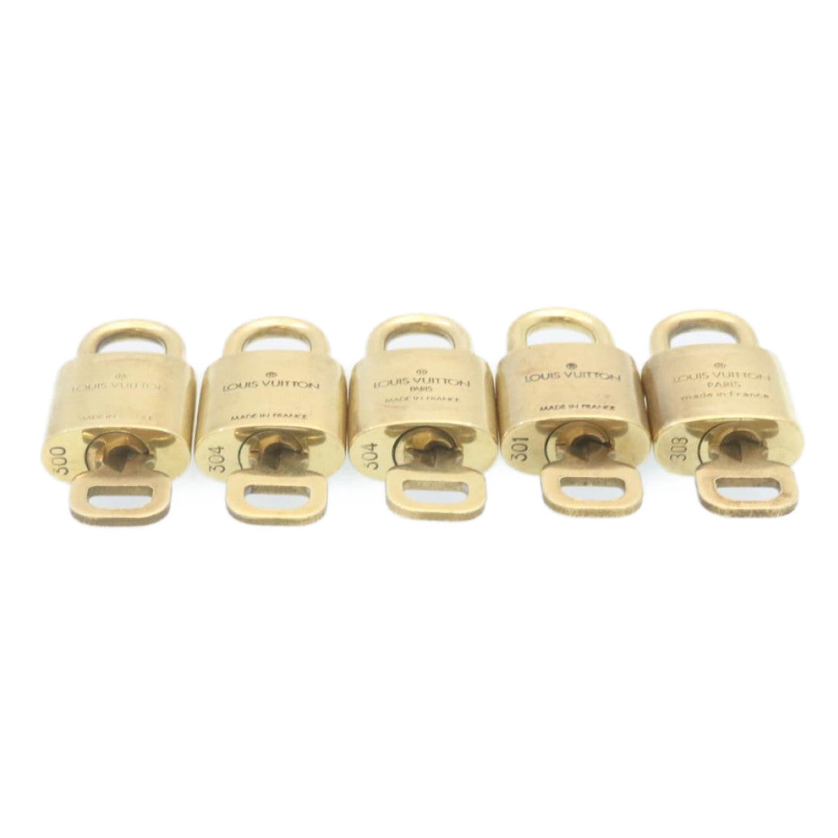LOUIS VUITTON Padlock 10set Gold Tone LV cr910