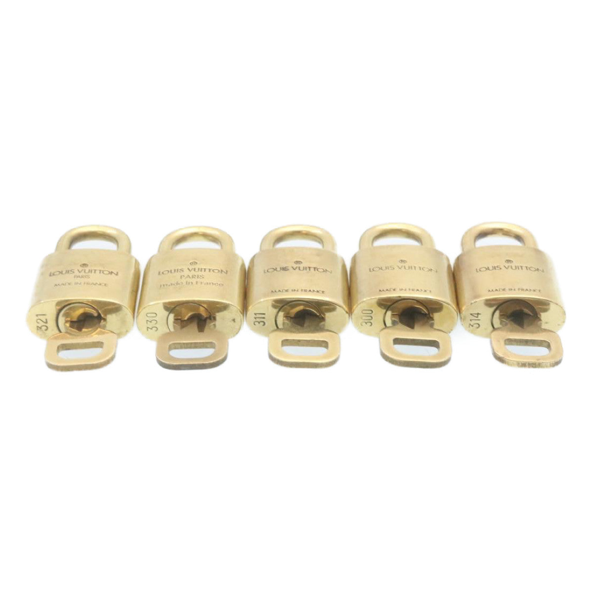 LOUIS VUITTON Padlock 10set Gold Tone LV cr910