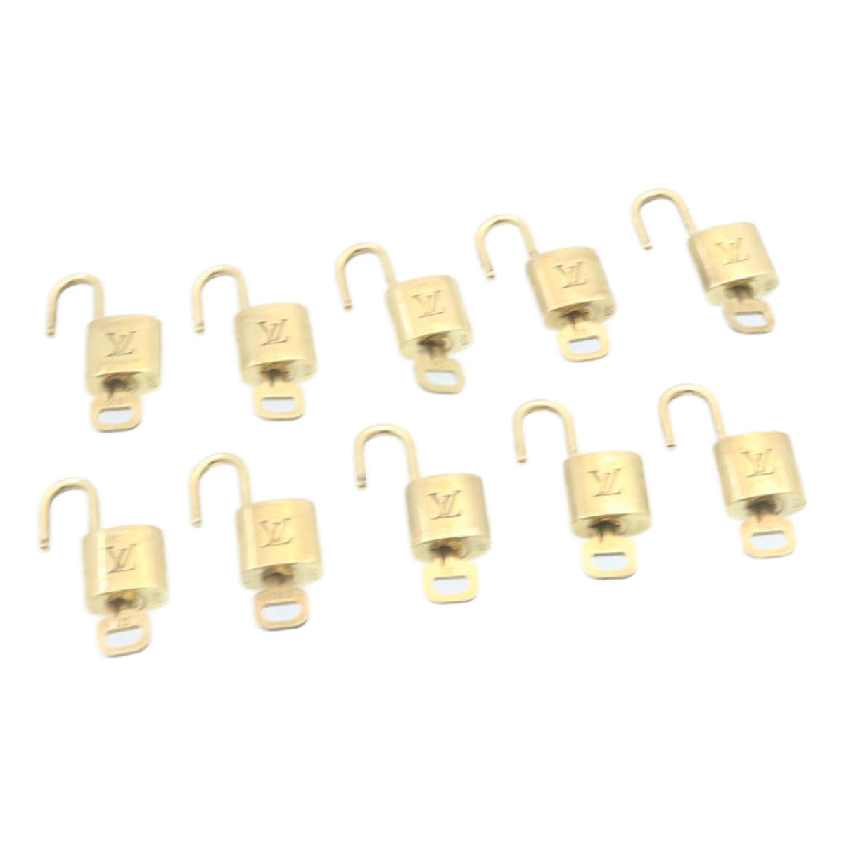 LOUIS VUITTON Padlock 10set Gold Tone LV cr910