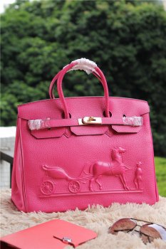 Luxury Hermes Birkin Horse Togo Leather Rose 35cm