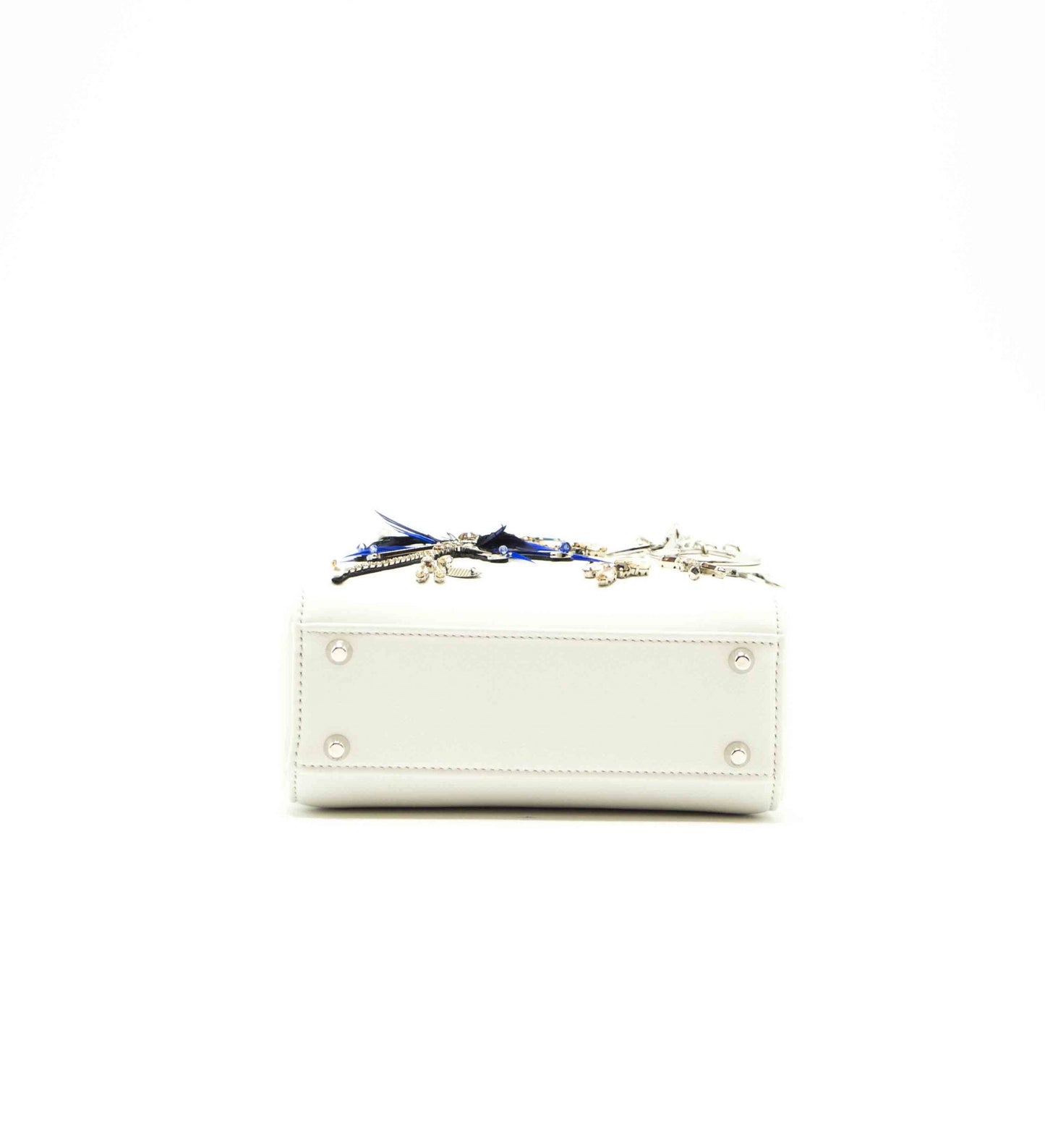 Luxury Dior White  Animal Embroidery Limited Edition Mini Lady Luxury Dior Tote