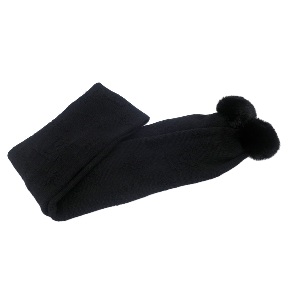Louis Vuitton Esharp Flocon Du N Machu Picchu Cashmere Minkefer Black Black And Other