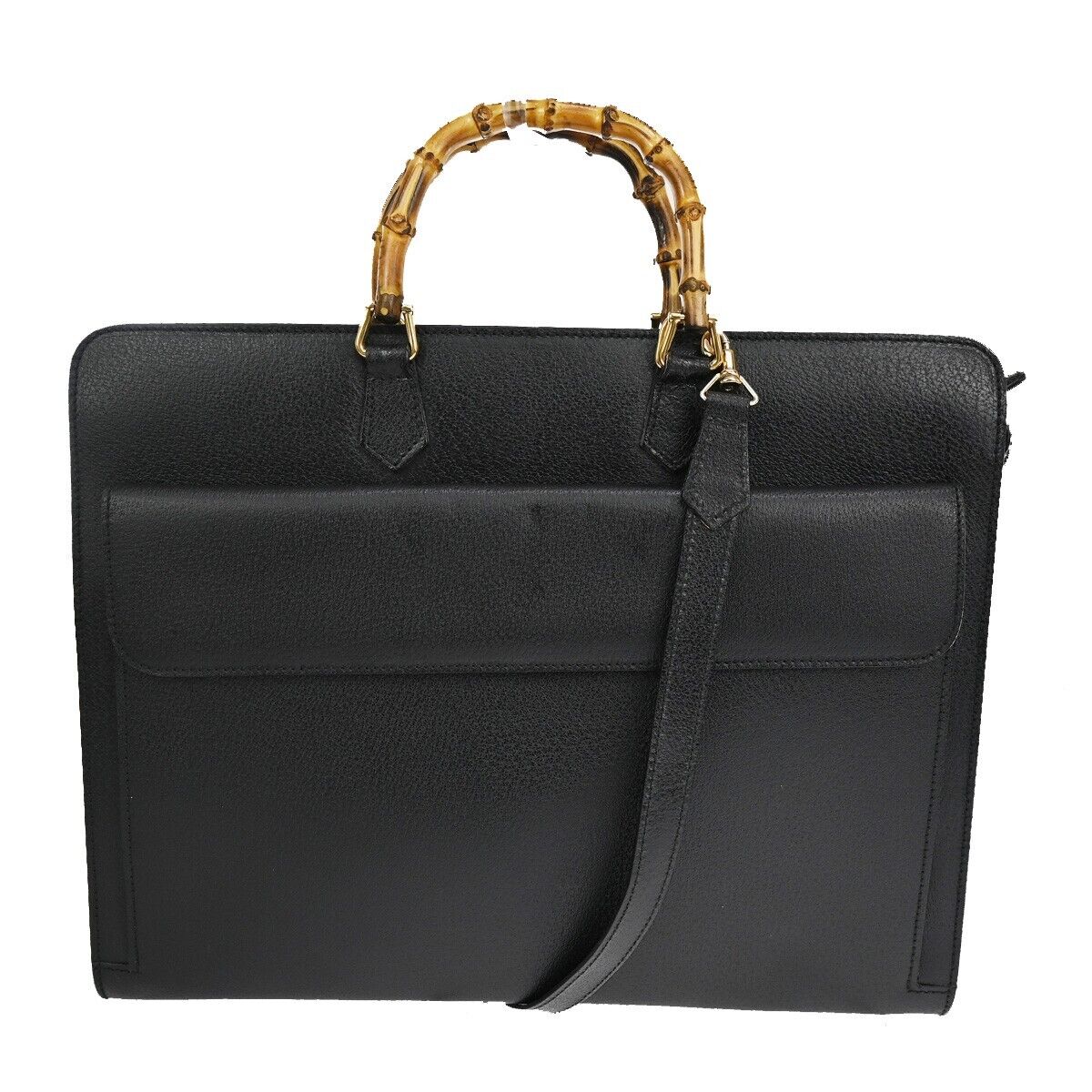 Gucci Bamboo  Leather Handbag ()
