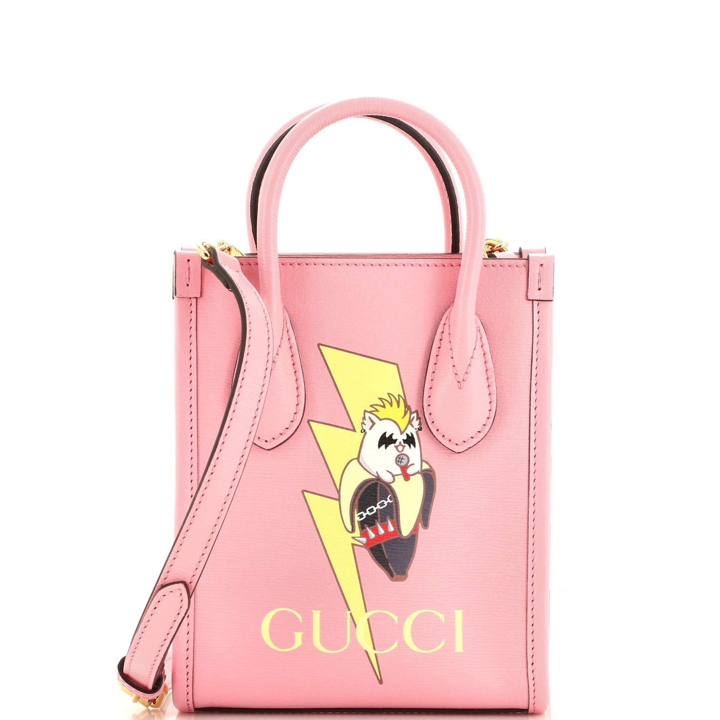 Luxury Gucci Trending 2025 Vertical Tote Bananya Printed Leather Mini