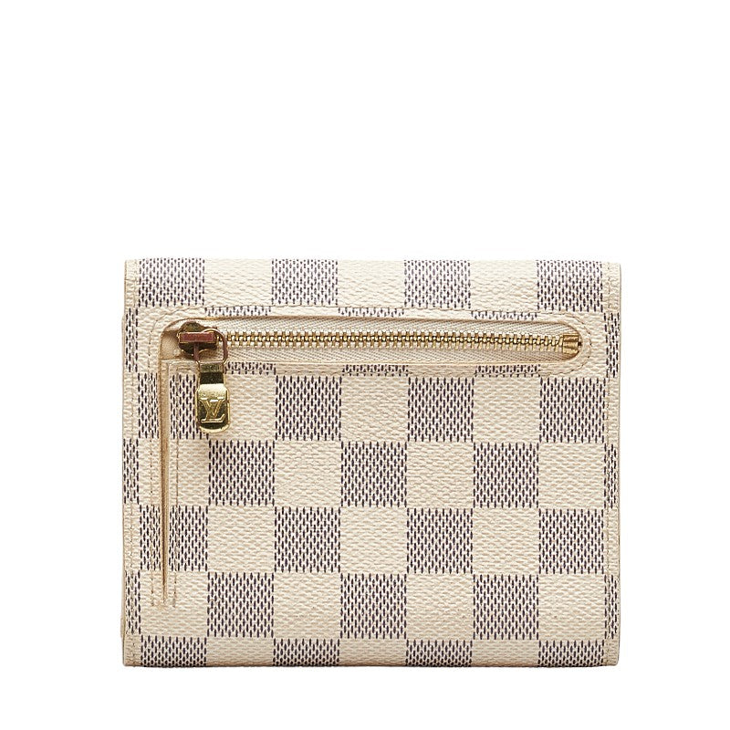 Louis Vuitton Damier Azur Porte Foyle Coala Double Fold Wallet N60013 White PVC  Louis Vuitton