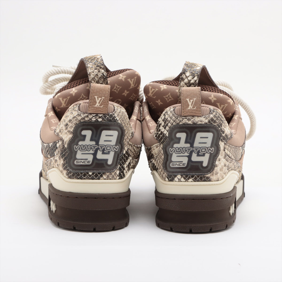 Louis Vuitton LV Skate Line 23 Years Pyson x Suede Trainers 8 1/2 Men Brown GO0233 Monogram Mini