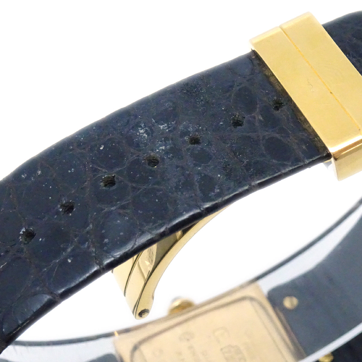 Luxury Chanel 1989 Mademoiselle Watch 18KYG Crocodile