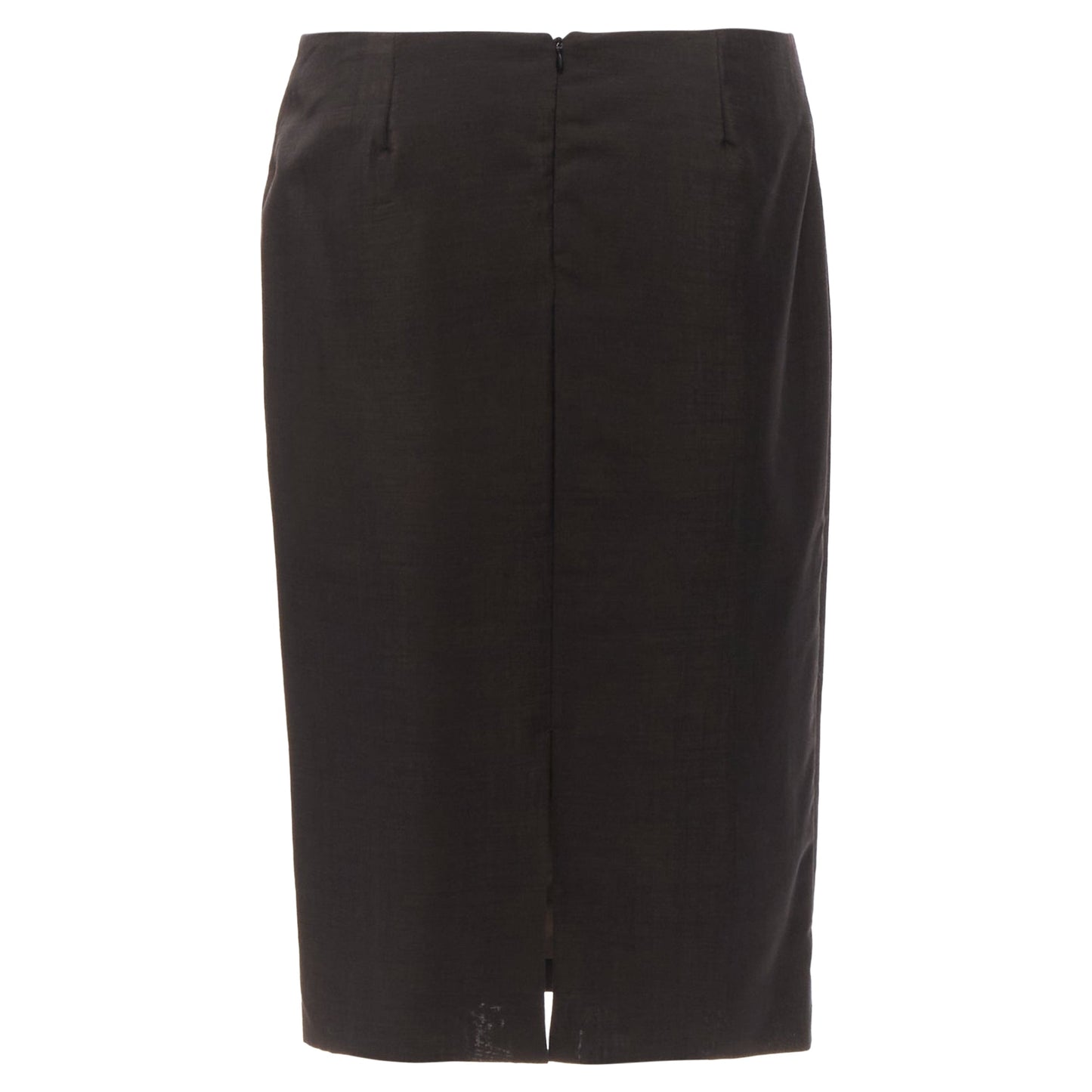 Gucci Tom Ford wool mohair mid waist back slit pencil skirt