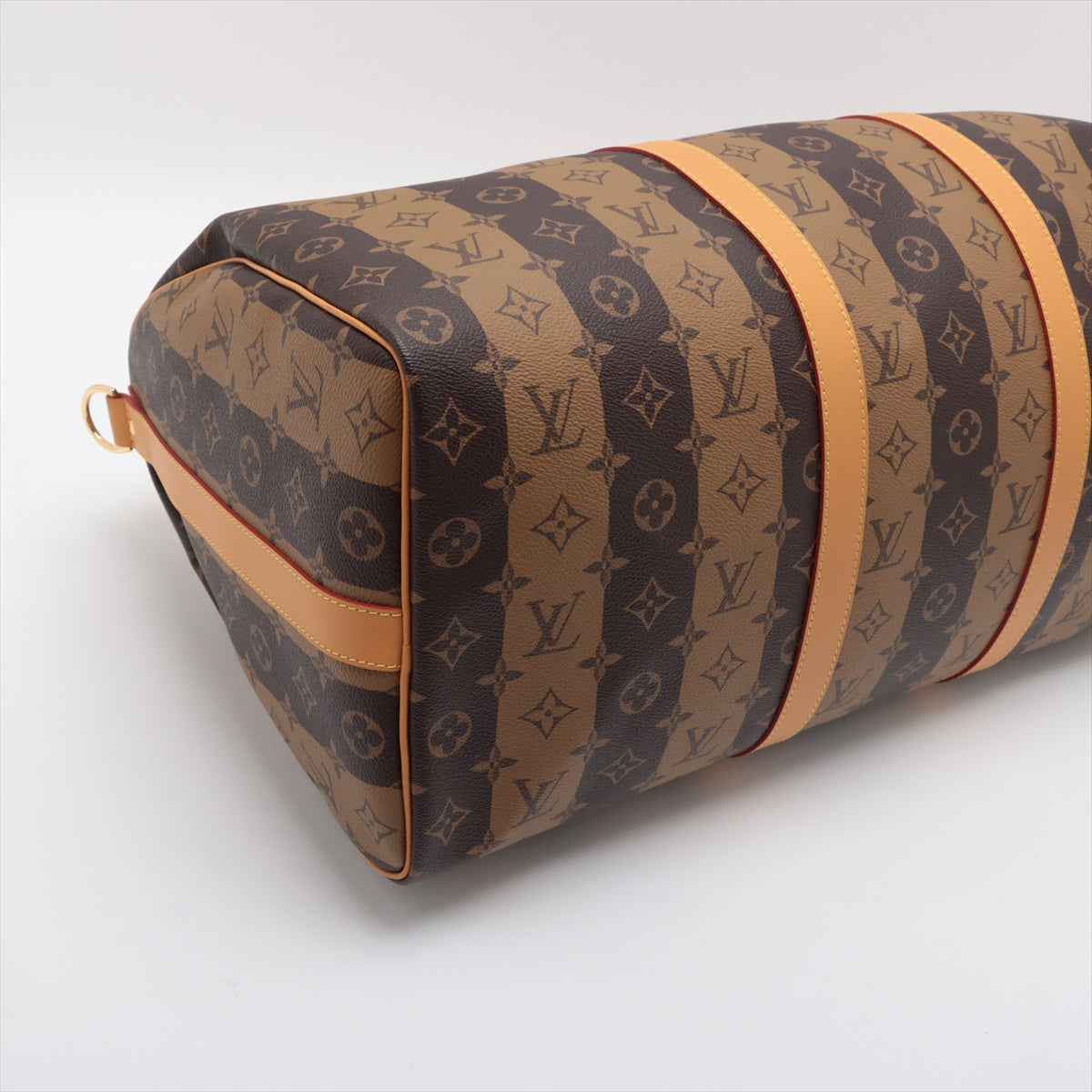 Louis Vuitton x NIGO Monogram Strip Keepall Bandouliere 50 M45967 Brown   Name Initial