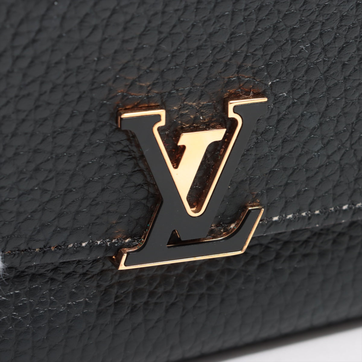 Louis Vuitton  Portfolio Capsine Compact M62157 Black x Pink Wallet