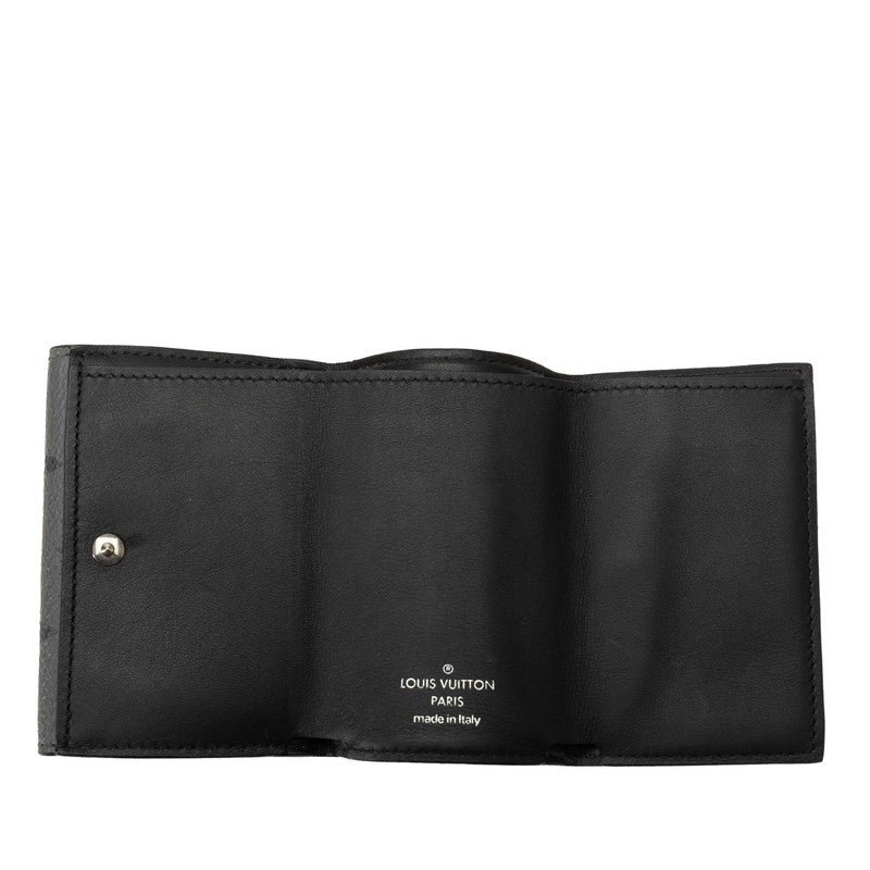 Louis Vuitton Monogram Discovery Three Folded Wallet M67630 Black PVC Leather Men Louis Vuitton