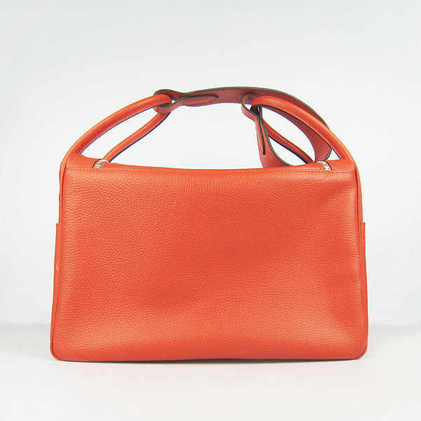 Luxury Hermes Lindy 34cm handbag 6208 orange Silver