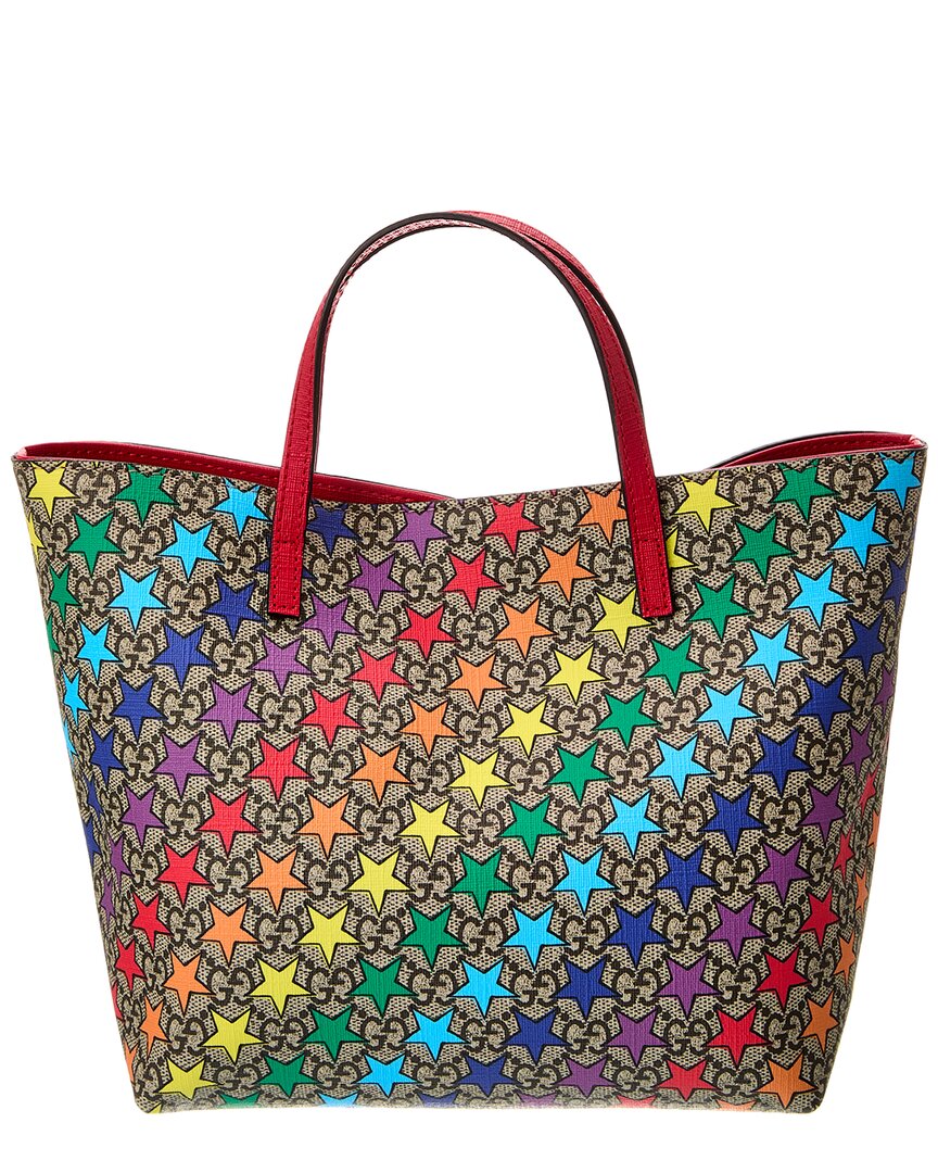 Luxury Gucci Trending 2025 Stars GG Supreme Canvas & Leather Tote