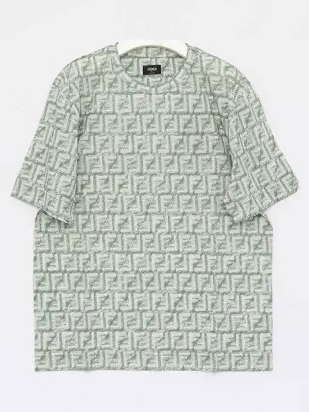 Luxury Fendi FF Cotton Short Sleeve T-Shirt Green