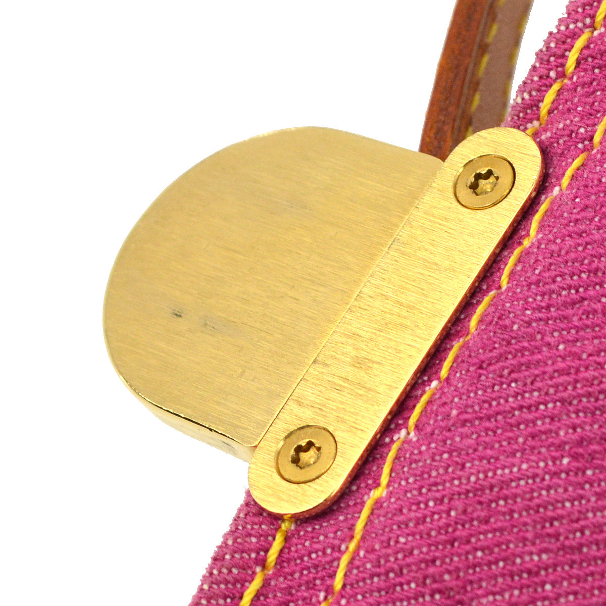 Louis Vuitton 2006 Pink Monogram Denim Mini Pleaty Handbag M95216