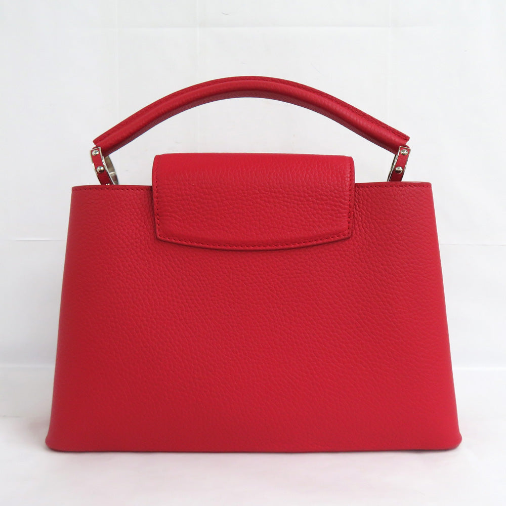 Louis Vuitton Capsine PM M42237 Ru Red Handbag 2WAY High-end  Leather Silver