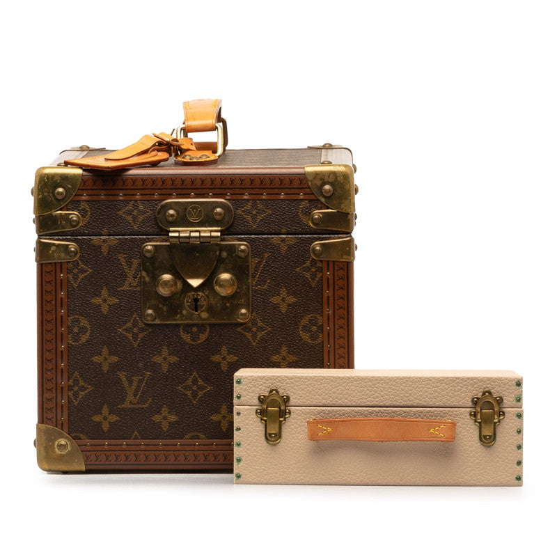 Louis Vuitton Monogram Boat Flakon Handbag  Case Cosmetic Box M21828 Brown PVC Leather  Louis Vuitton