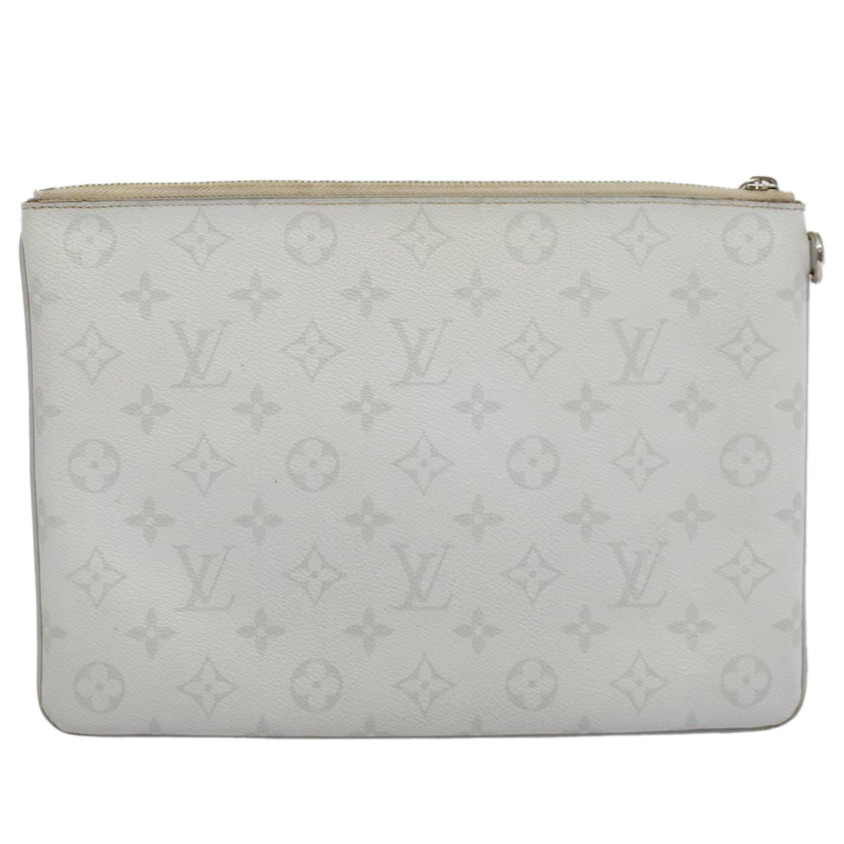 Louis Vuitton Pochette Zippée  Canvas Clutch Bag ()