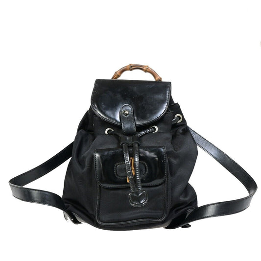 Luxury Gucci Trending 2025 Bamboo  Canvas Backpack Bag ()