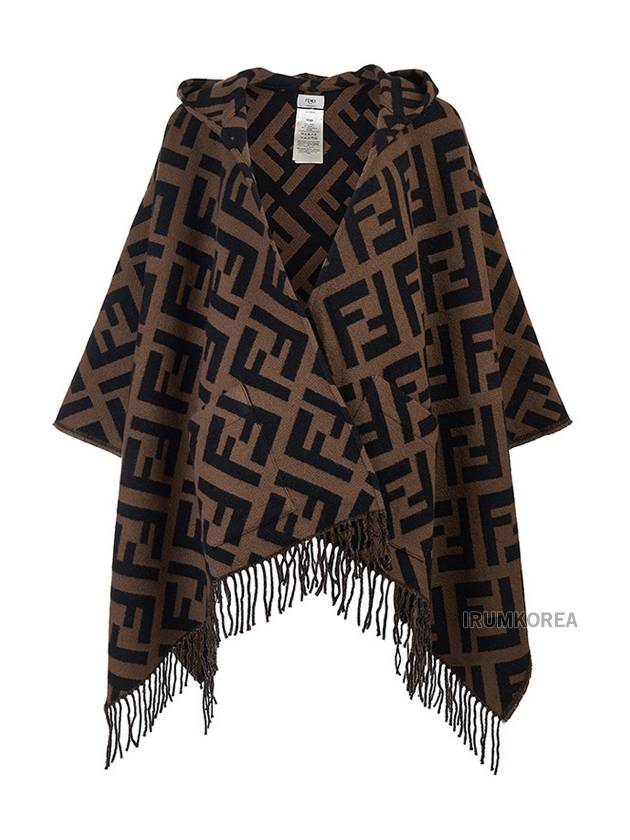 Luxury Fendi Brown Cashmere Poncho FXX711AEOSF0QE1
