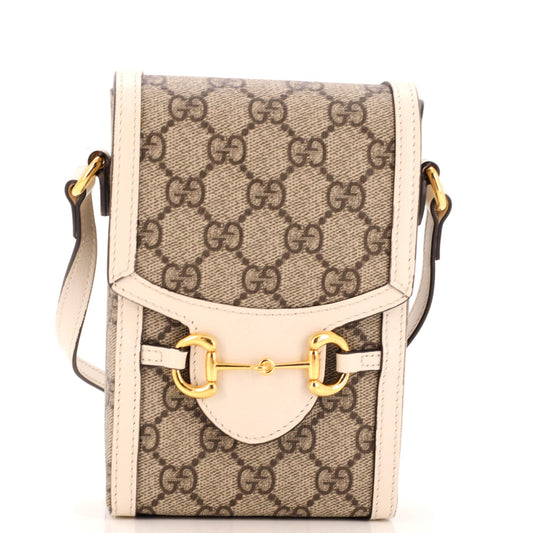 Luxury Gucci Trending 2025 Horsebit 1955 Crossbody Bag GG Coated Canvas Mini