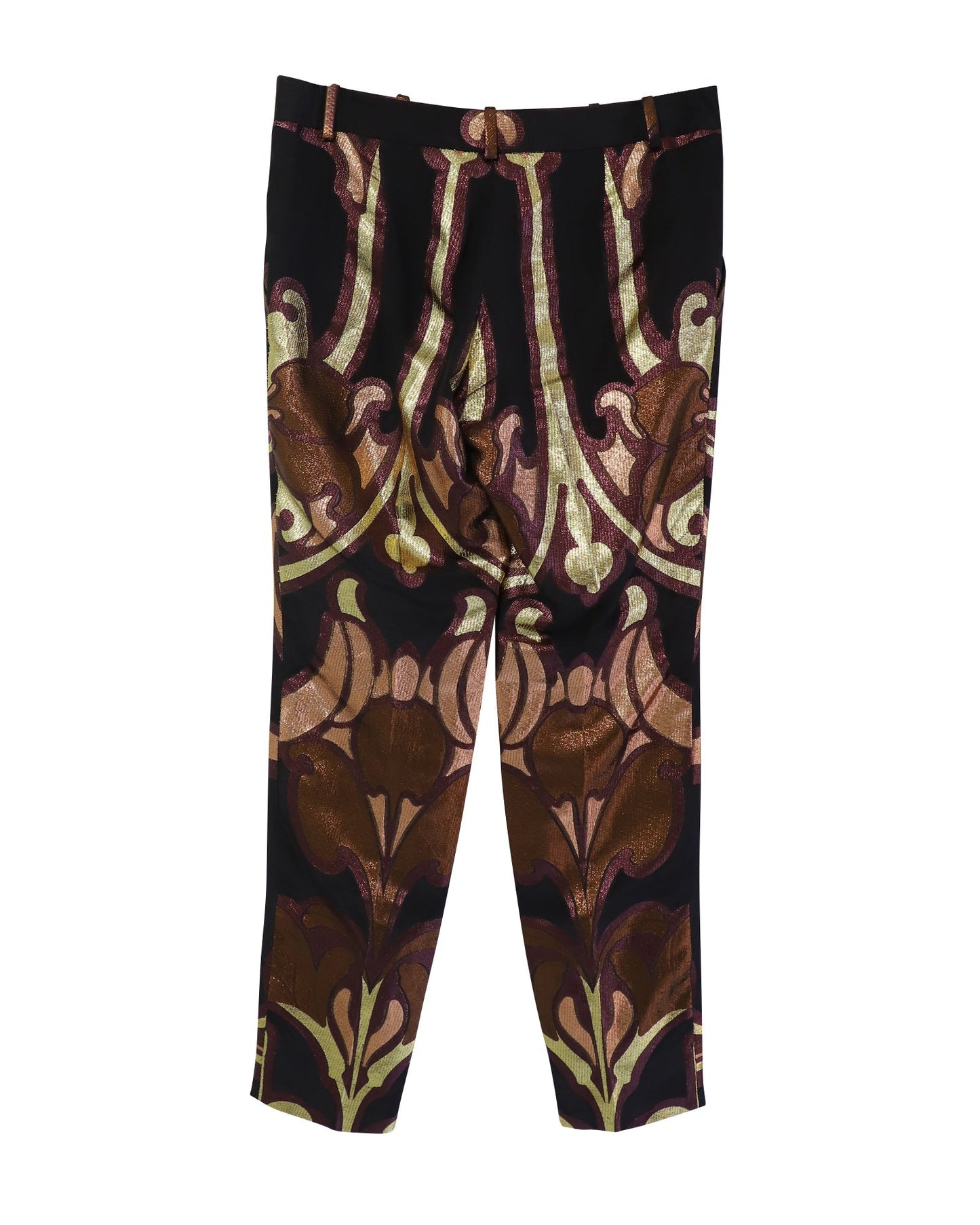 Luxury Gucci Trending 2025 Art Nouveau Disco Trousers in Multicolor Jacquard Silk